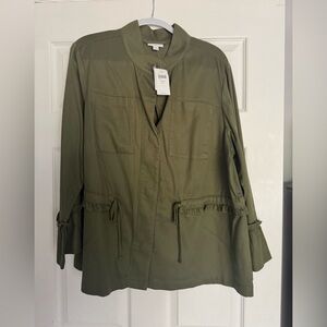 J. Jill Utility Jacket in Forest Green
